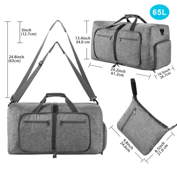 Foldable duffle bag size