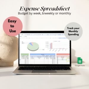 Digital expense planner spreadsheet
